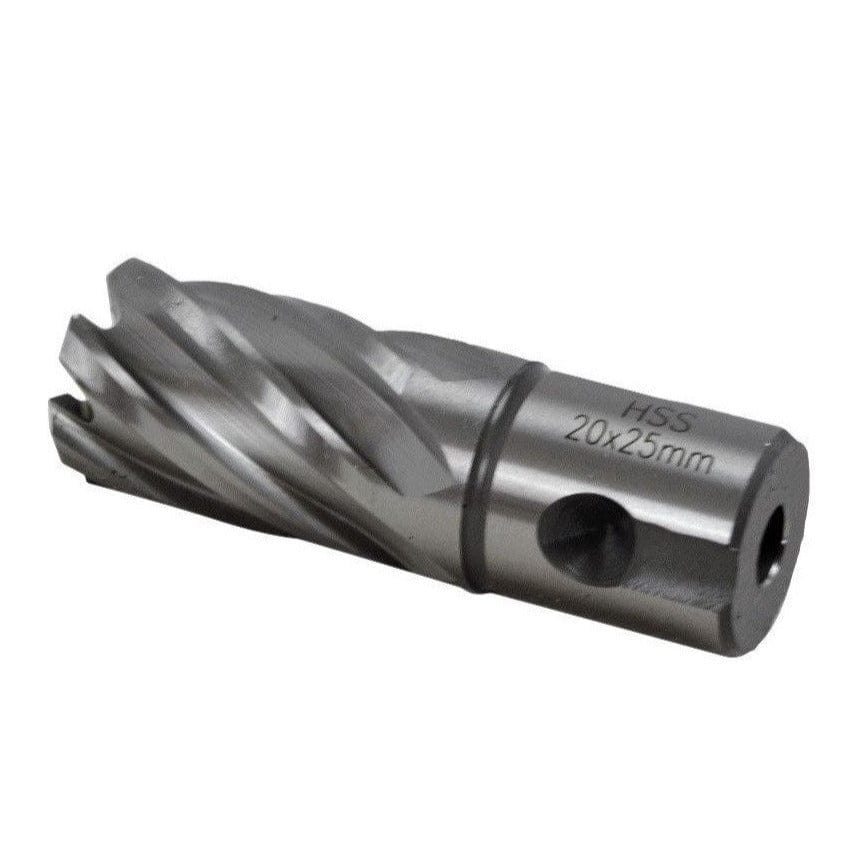 Twin Eagle Imports Annular Cutter 20 x 25mm D.O.C HSS Weldon Shank Annular Cutter