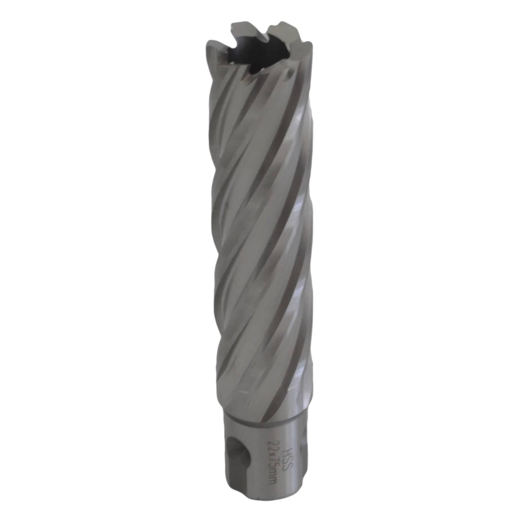 Twin Eagle Imports Annular Cutter 22 x 75mm D.O.C HSS Weldon Shank Annular Cutter