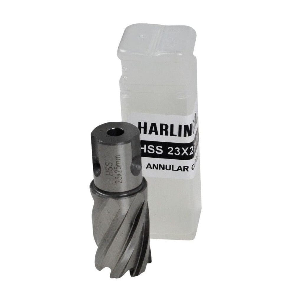 Twin Eagle Imports Annular Cutter 23 x 25mm D.O.C HSS Weldon Shank Annular Cutter