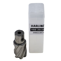 Twin Eagle Imports Annular Cutter 26 x 25mm D.O.C HSS Weldon Shank Annular Cutter