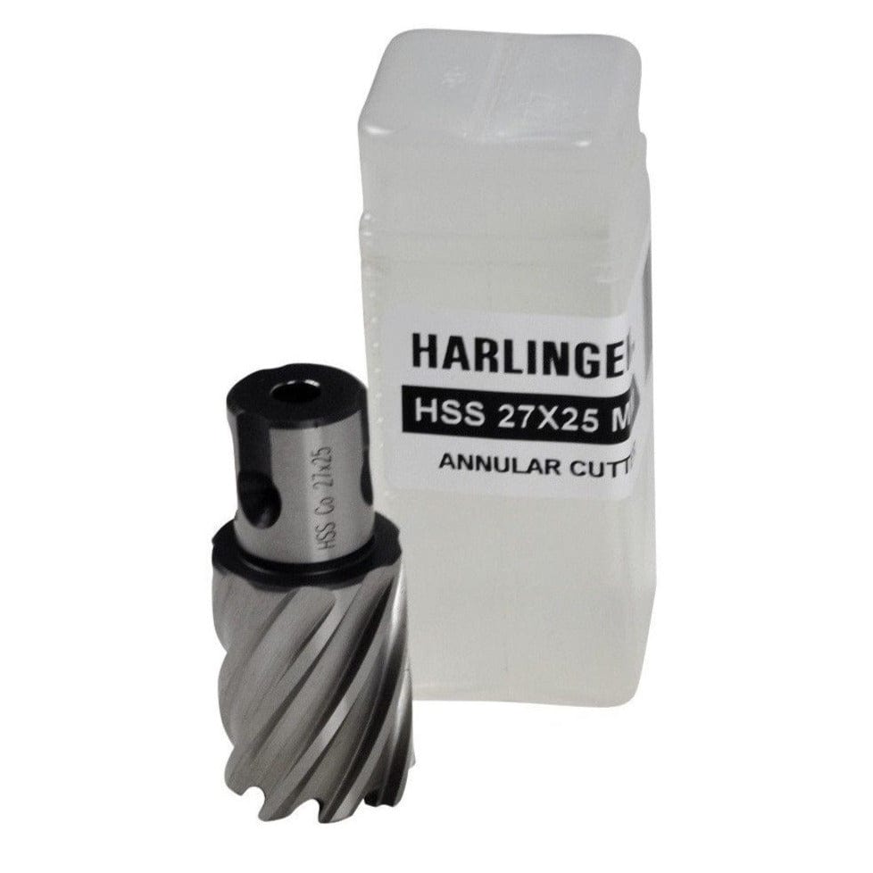 Twin Eagle Imports Annular Cutter 27 x 25mm D.O.C HSS Weldon Shank Annular Cutter