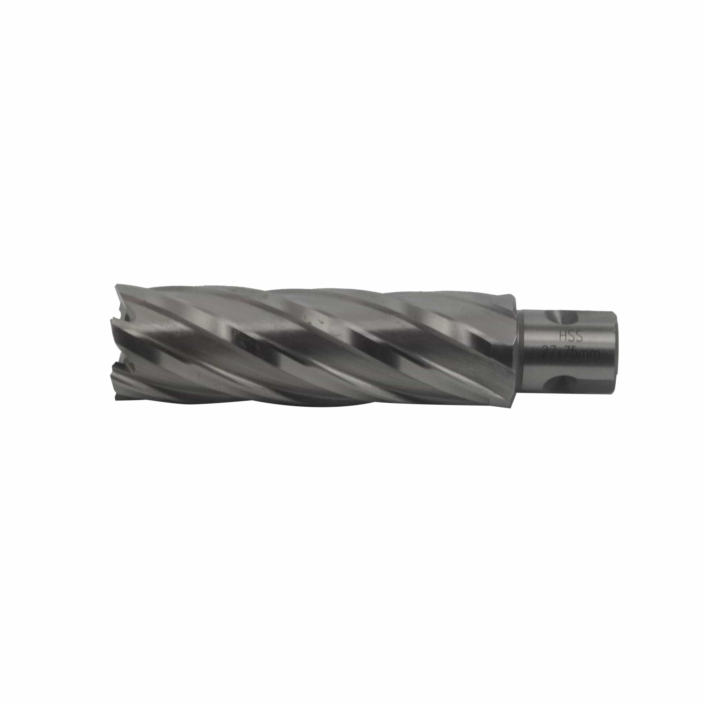 Twin Eagle Imports Annular Cutter 27 x 75mm D.O.C HSS Weldon Shank Annular Cutter