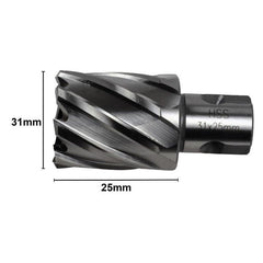 Twin Eagle Imports Annular Cutter 31 x 25mm D.O.C HSS Weldon Shank Annular Cutter