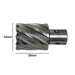 Twin Eagle Imports Annular Cutter 33 x 25mm D.O.C HSS Weldon Shank Annular Cutter