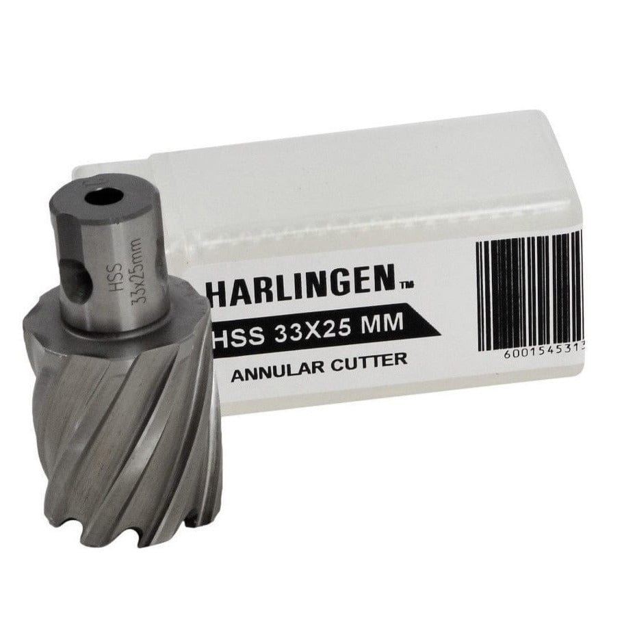 Twin Eagle Imports Annular Cutter 33 x 25mm D.O.C HSS Weldon Shank Annular Cutter