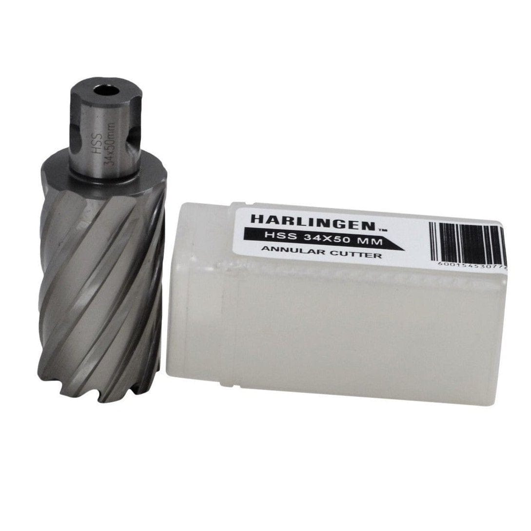Twin Eagle Imports Annular Cutter 34 x 50mm D.O.C HSS Weldon Shank Annular Cutter