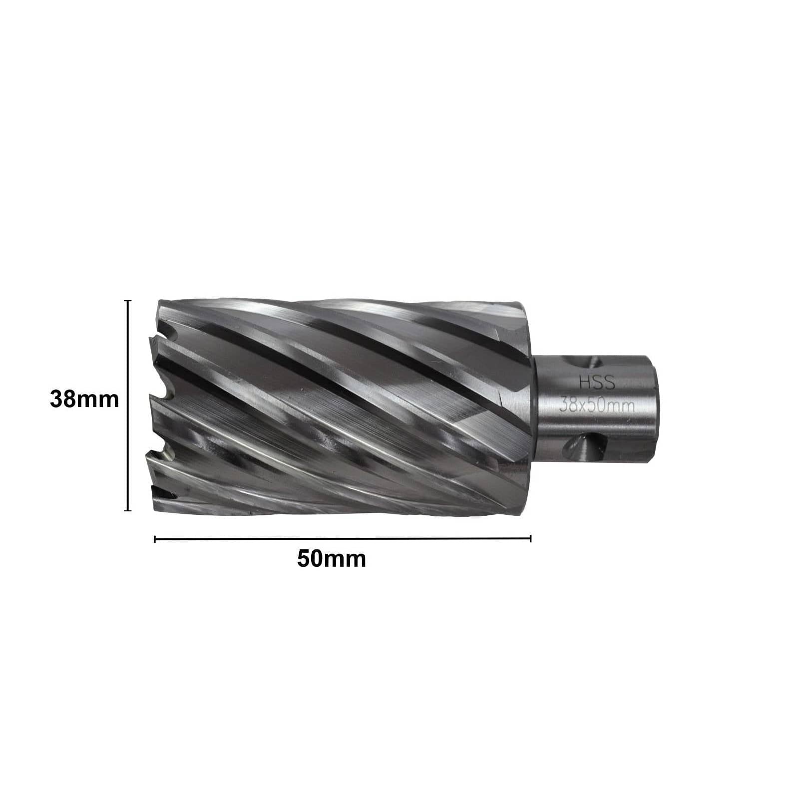 Twin Eagle Imports Annular Cutter 38 x 50mm D.O.C HSS Weldon Shank Annular Cutter