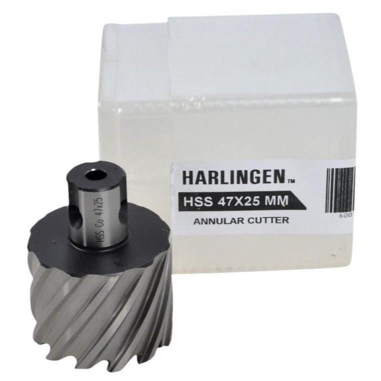 Twin Eagle Imports Annular Cutter 47 x 25mm D.O.C HSS Weldon Shank Annular Cutter