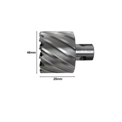 Twin Eagle Imports Annular Cutter 48 x 25mm D.O.C HSS Weldon Shank Annular Cutter