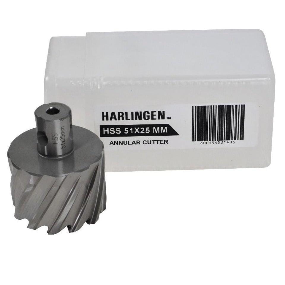 Twin Eagle Imports Annular Cutter 51 x 25mm D.O.C HSS Weldon Shank Annular Cutter