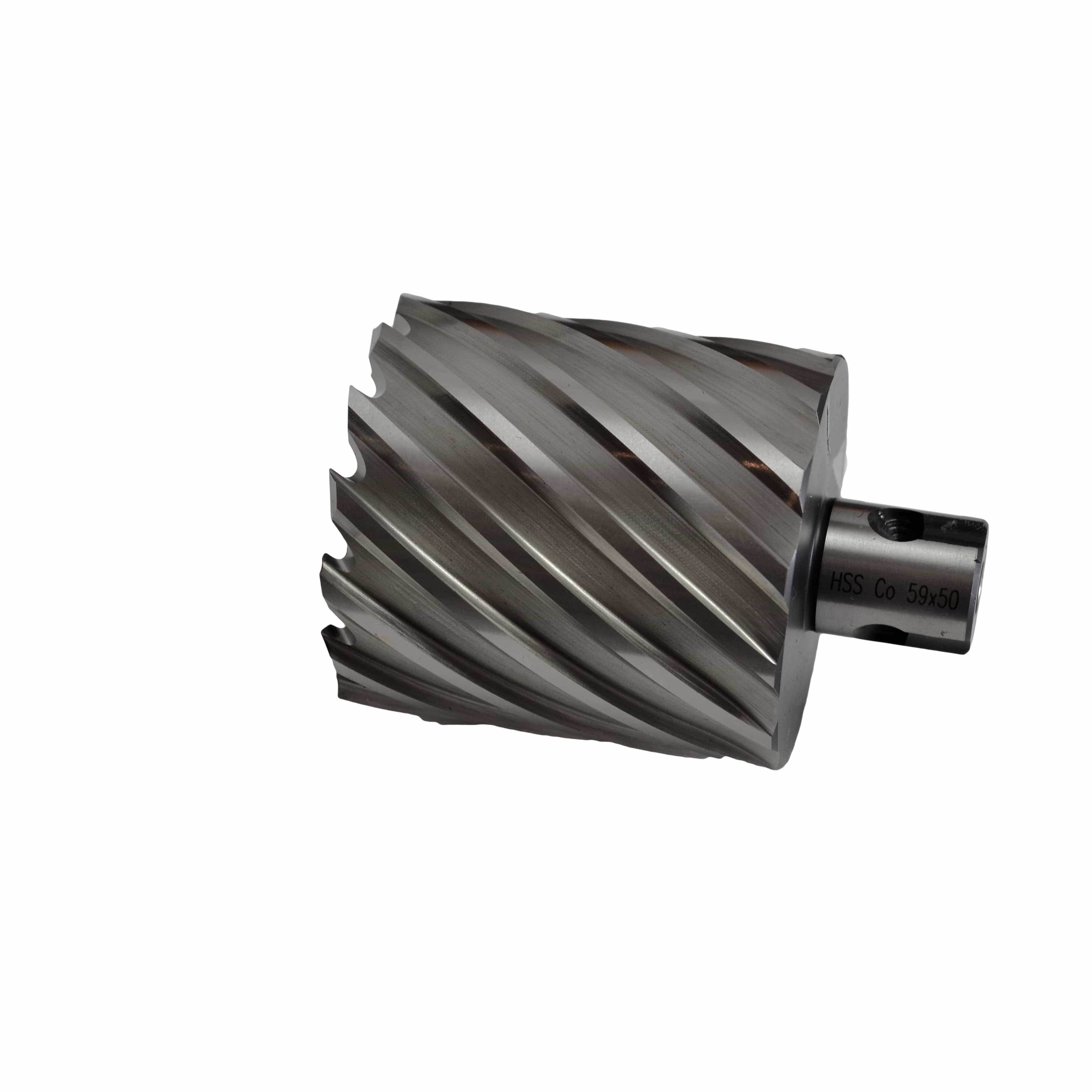 Twin Eagle Imports Annular Cutter 59 x 50mm D.O.C HSS Weldon Shank Annular Cutter