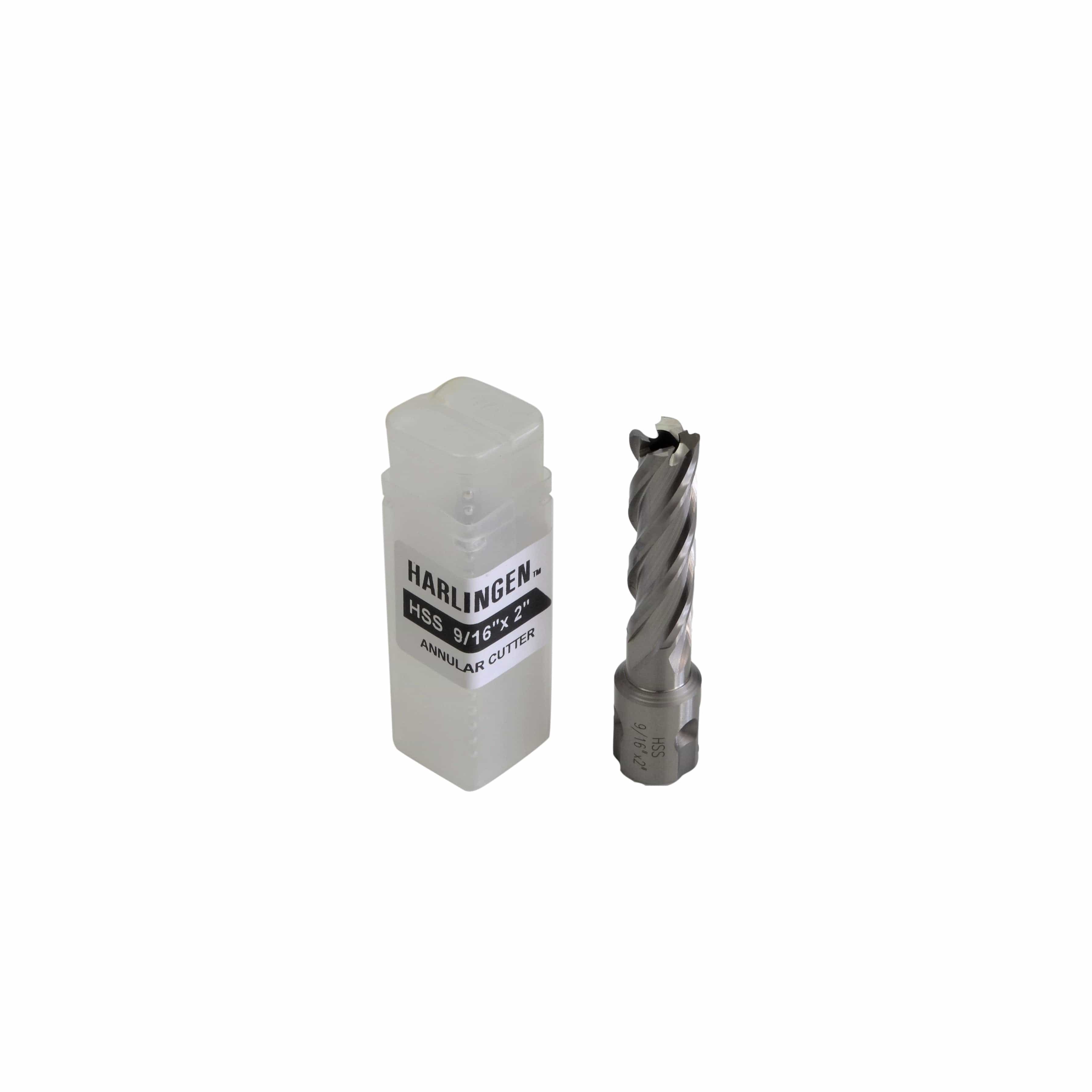 Twin Eagle Imports Annular Cutter 9/16" x 2" HSS Annular Cutter, 3/4" Universal Weldon Shank, Harlingen Rotabroach