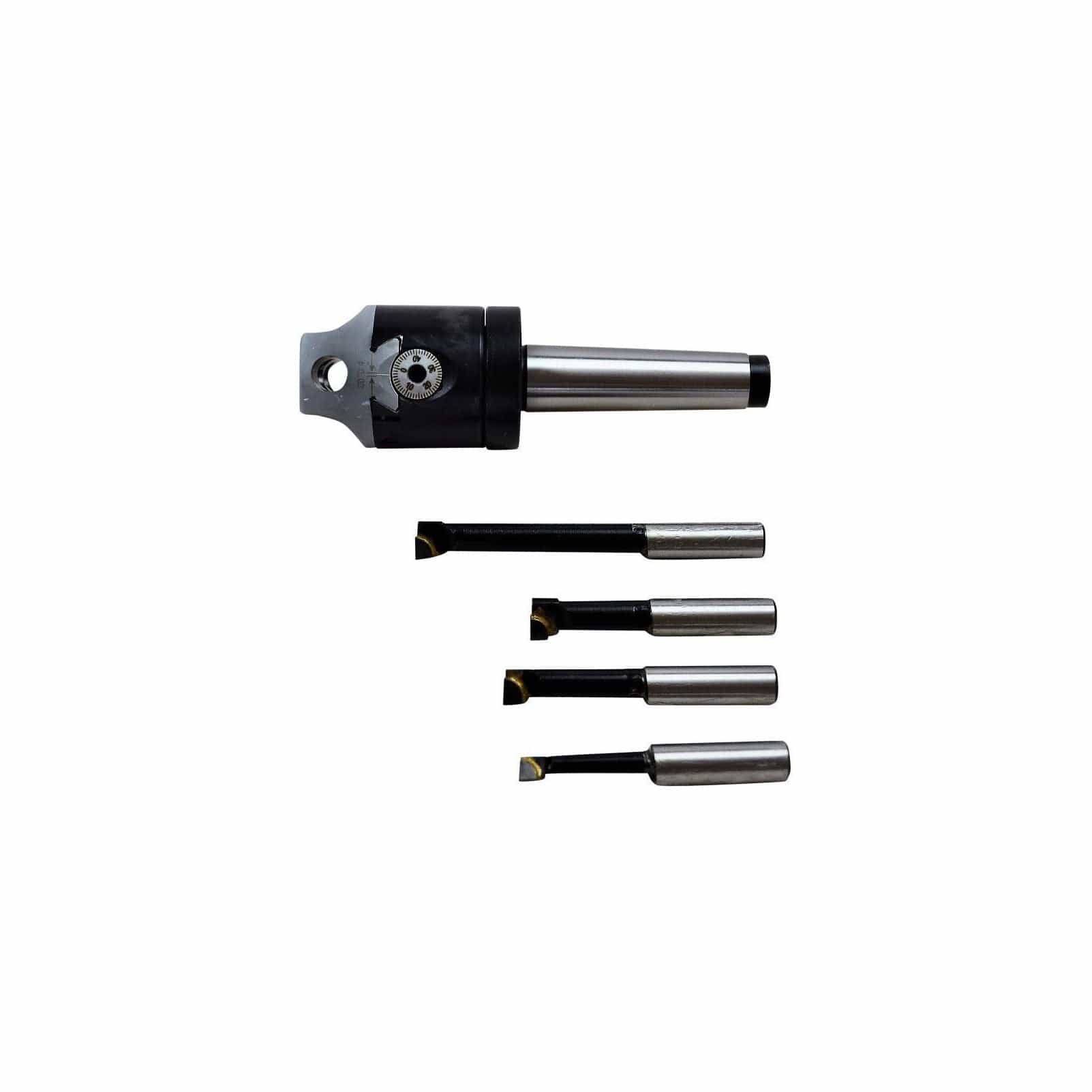 Twin Eagle Imports Boring Head Kit 50mm Boring Head Set MT3 M12 Drawbar Shank