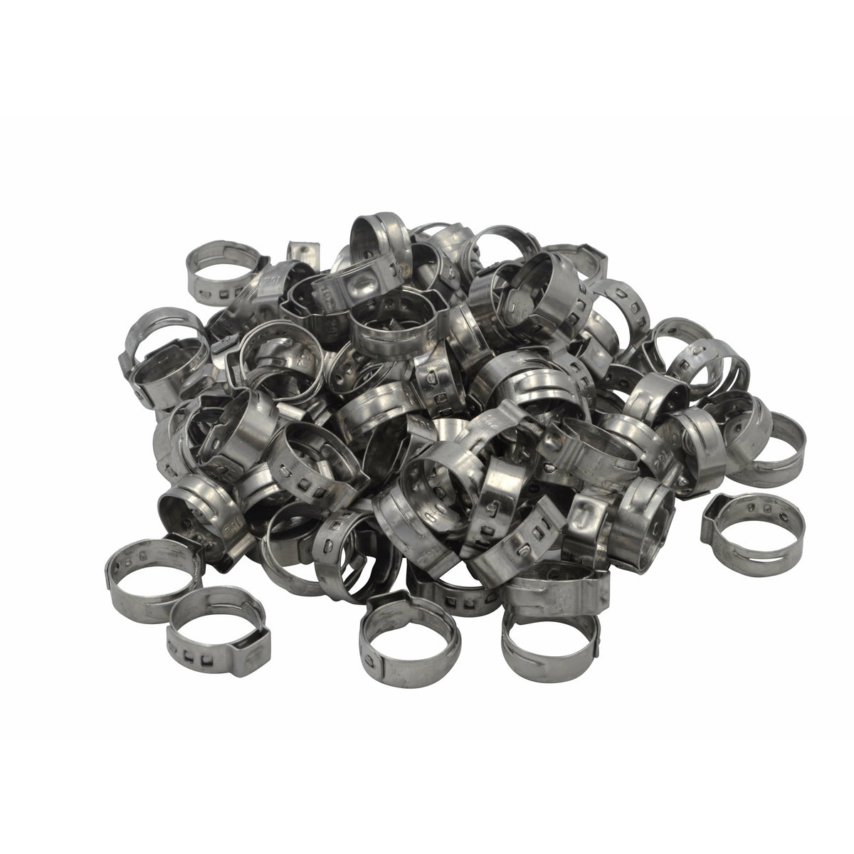 Twin Eagle Imports Grab Kits 100 Piece 304 Stainless Steel 13.5-16.2mm Ear Hose Clamp