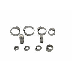 Twin Eagle Imports Grab Kits 100 Piece 304 Stainless Steel 8.8-10.5mm Ear Hose Clamp