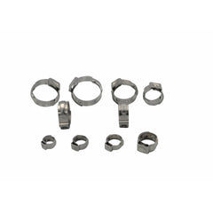 Twin Eagle Imports Grab Kits 100pc 304 Stainless Steel 5.8-7mm Ear Hose Clamp Grab Kit Assortment
