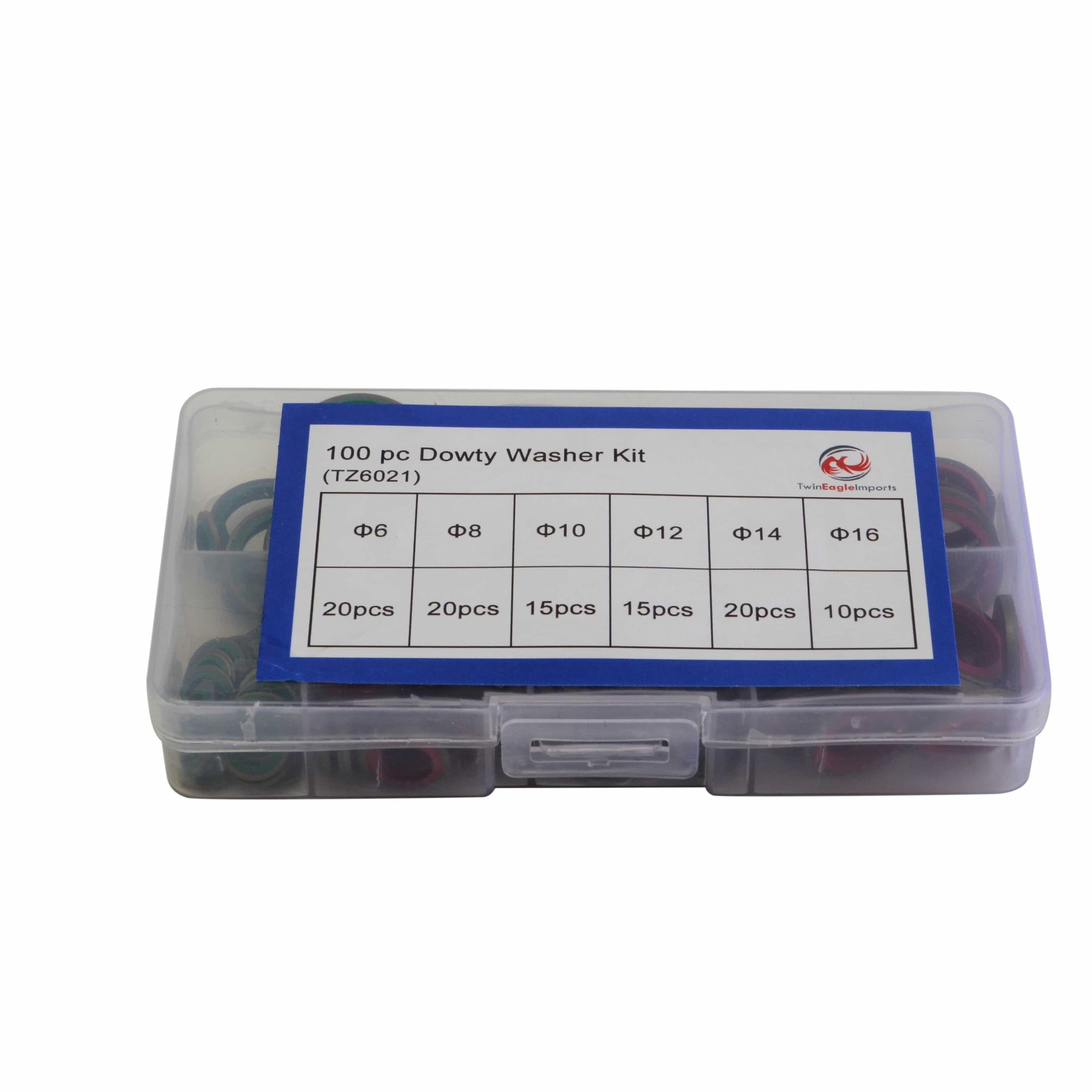 Twin Eagle Imports Grab Kits 100pc Metric Dowty Washers Grab Kit Assortment