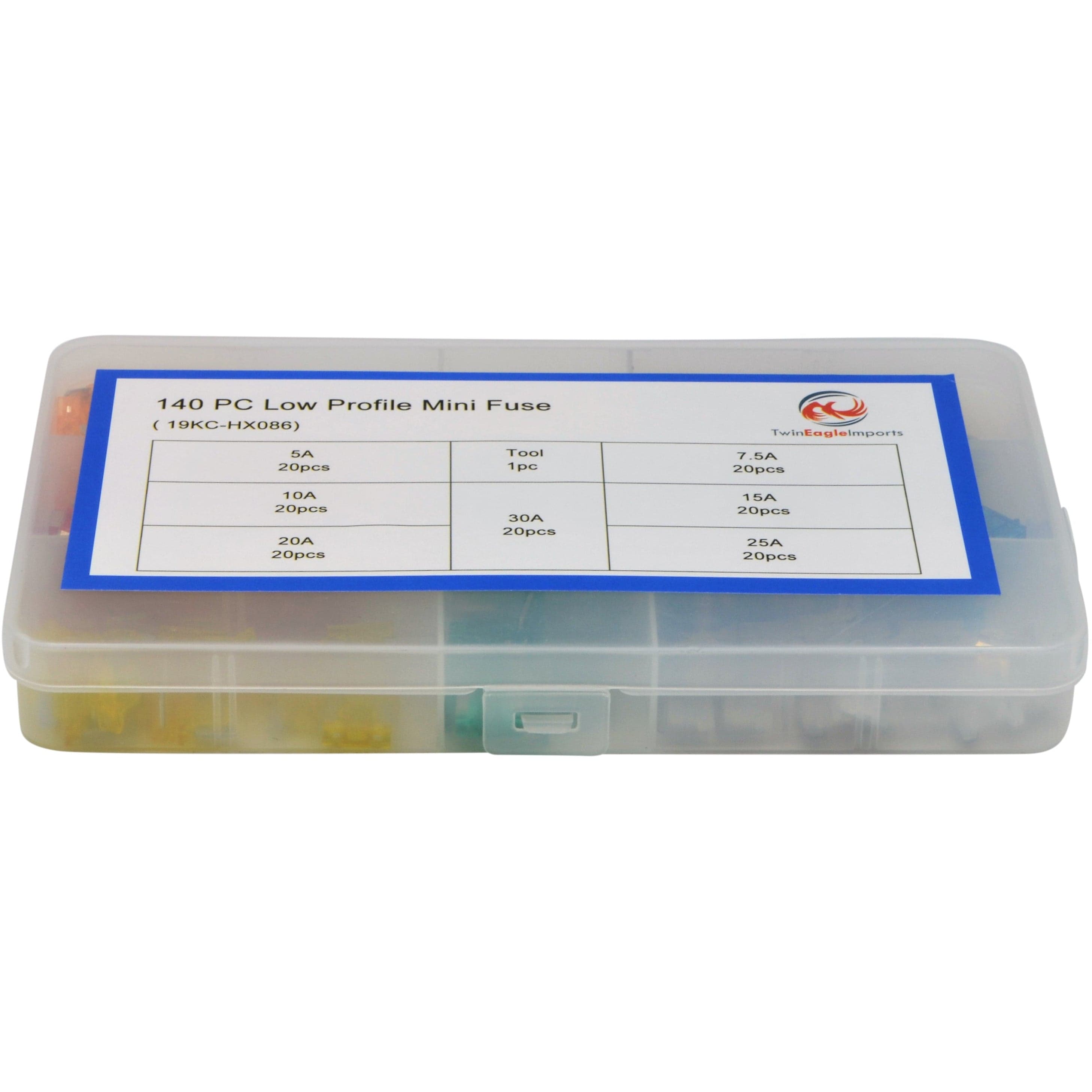 Twin Eagle Imports Grab Kits 140pc Mini Micro Low Profile Car Auto Fuse Grab Kit Assortment