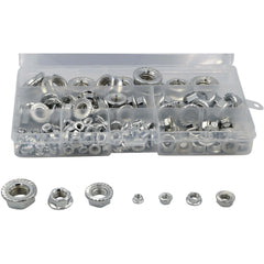Twin Eagle Imports Grab Kits 150pc Steel Metric Flange Nuts Grab Kit Assortment