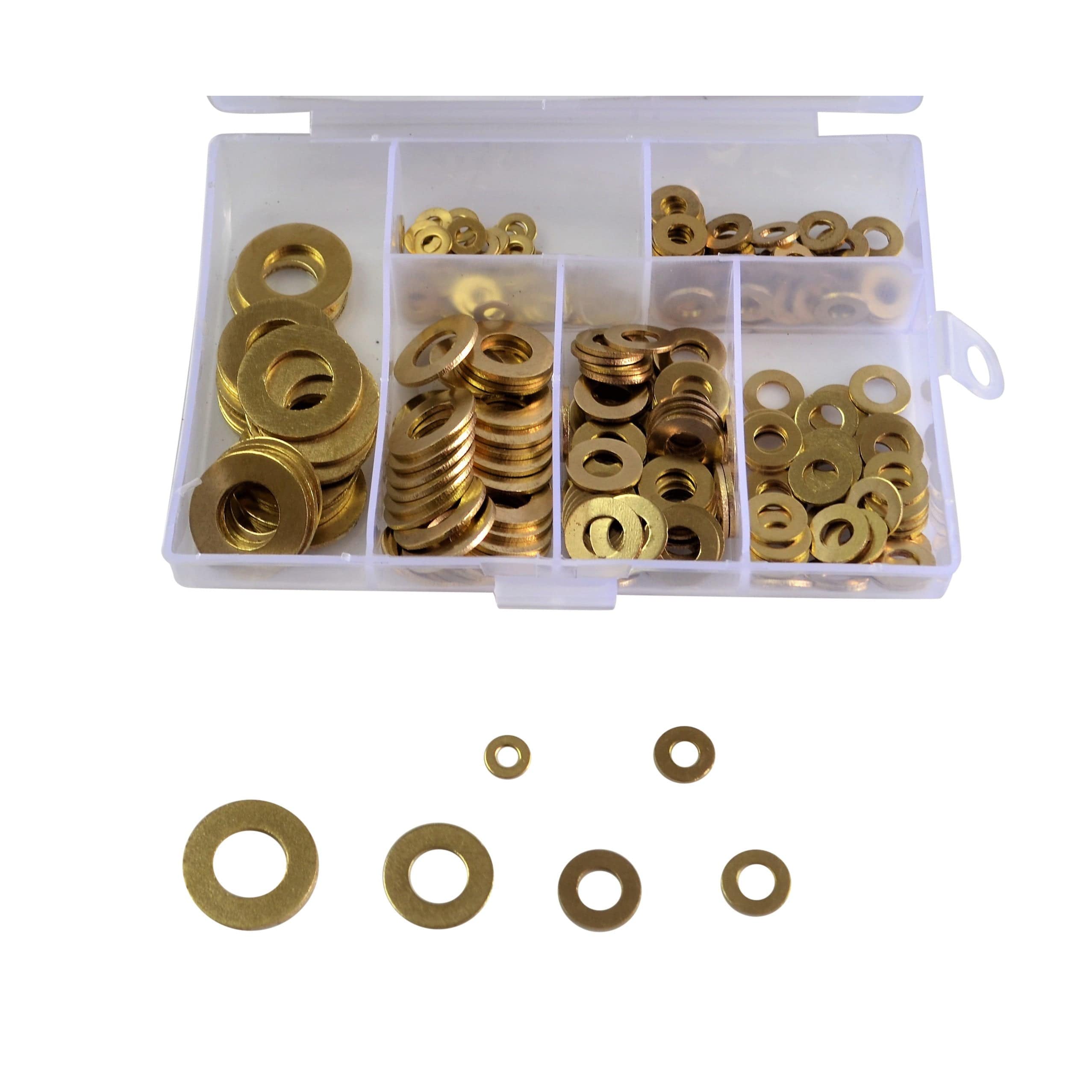 Twin Eagle Imports Grab Kits 250pc Metric Brass Washer Grab Kit Assortment