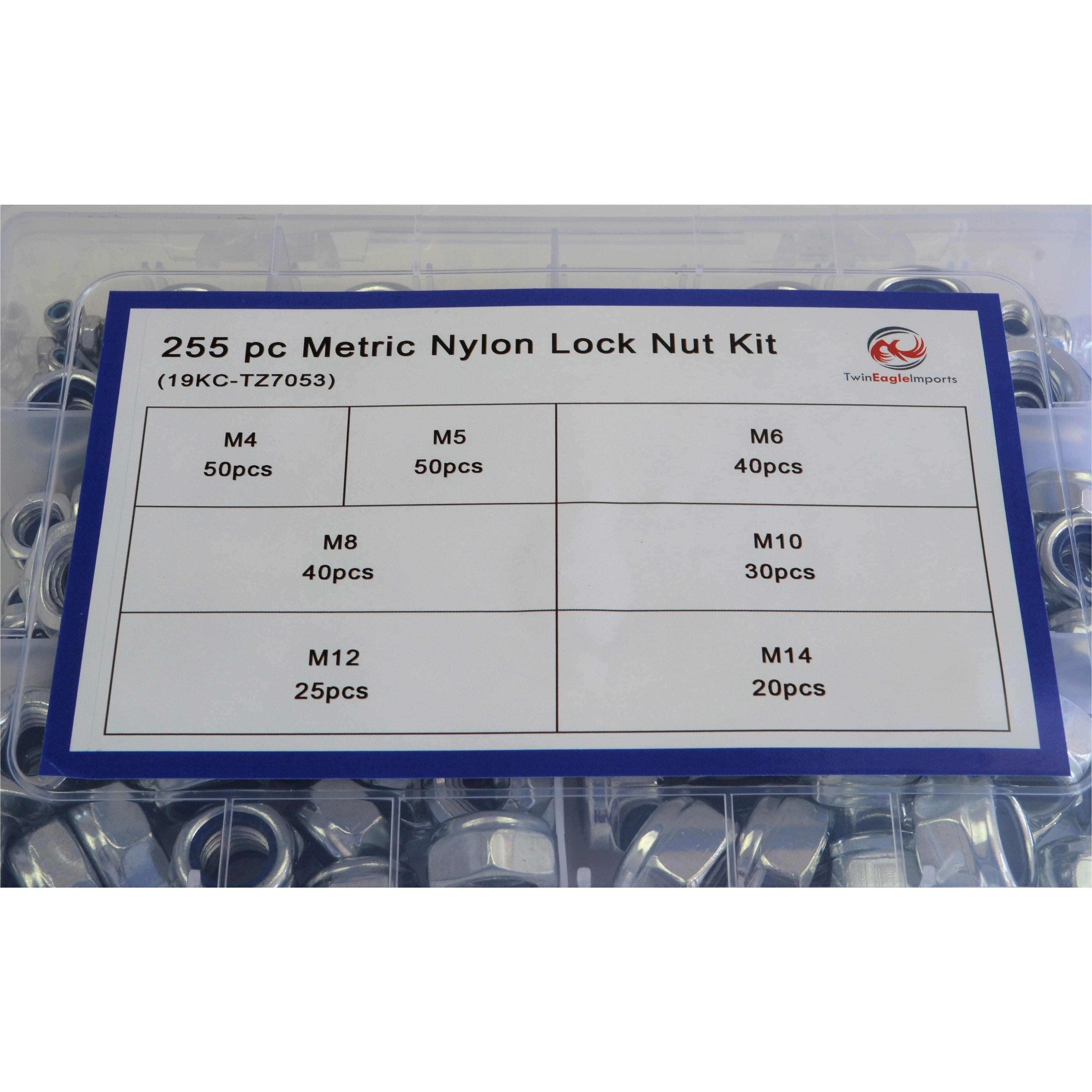Twin Eagle Imports Grab Kits 255pc Metric Nylock Nut Kit