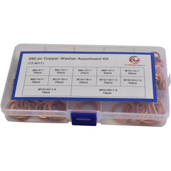 Twin Eagle Imports Grab Kits 280pc Metric Copper Washers Grab Kit Assortment