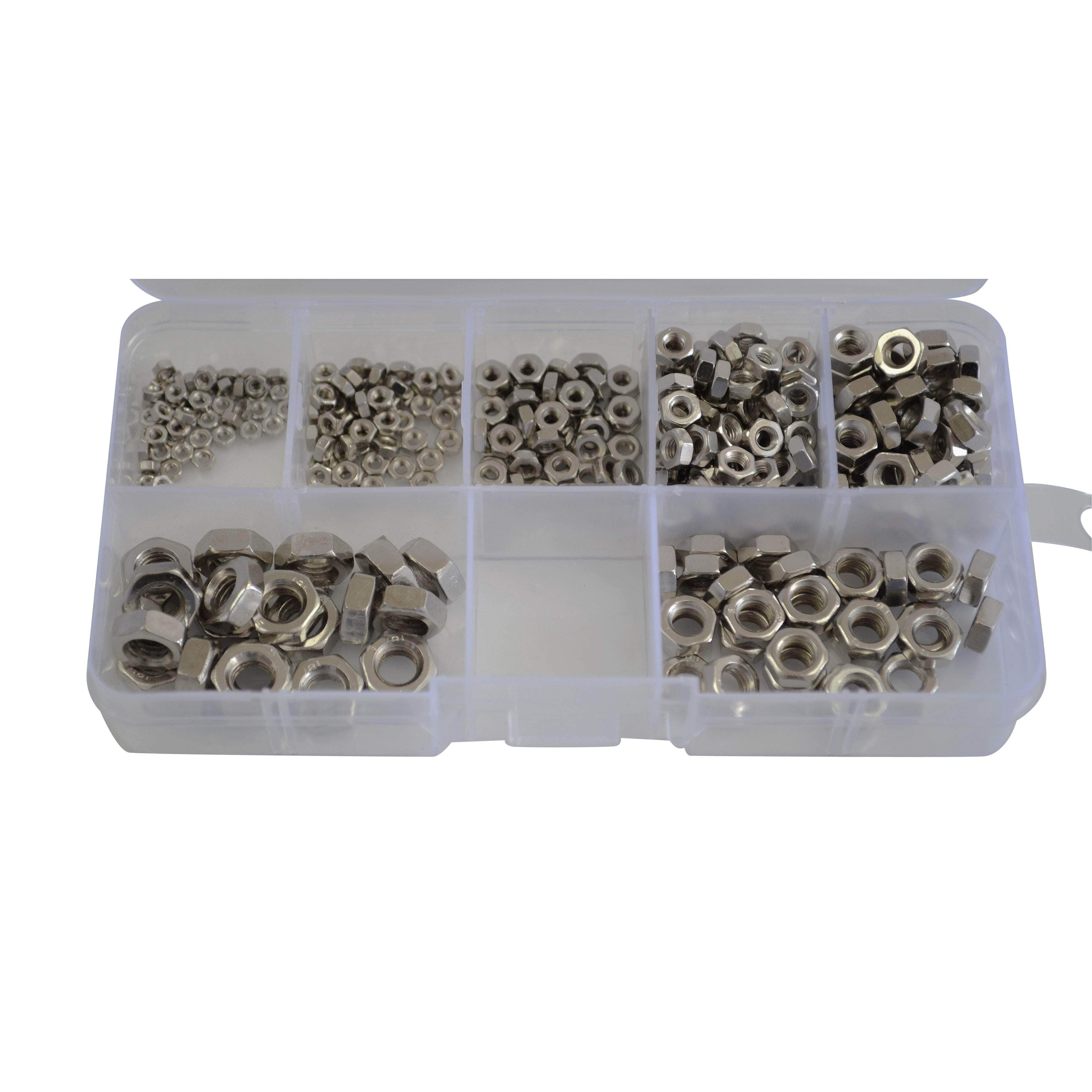 Twin Eagle Imports Grab Kits 350pc Metric Stainless Steel Hex Nut Grab Kit Assortment