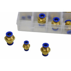Twin Eagle Imports Grab Kits 46pc Push in Air Line Nylon Hose Bulkhead Joiner Metric Quick Connect Grab Kit Assortment