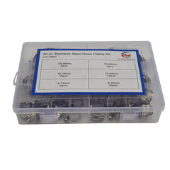 Twin Eagle Imports Grab Kits 50pc Metric Stainless Steel Hose Clamp Grab Kit