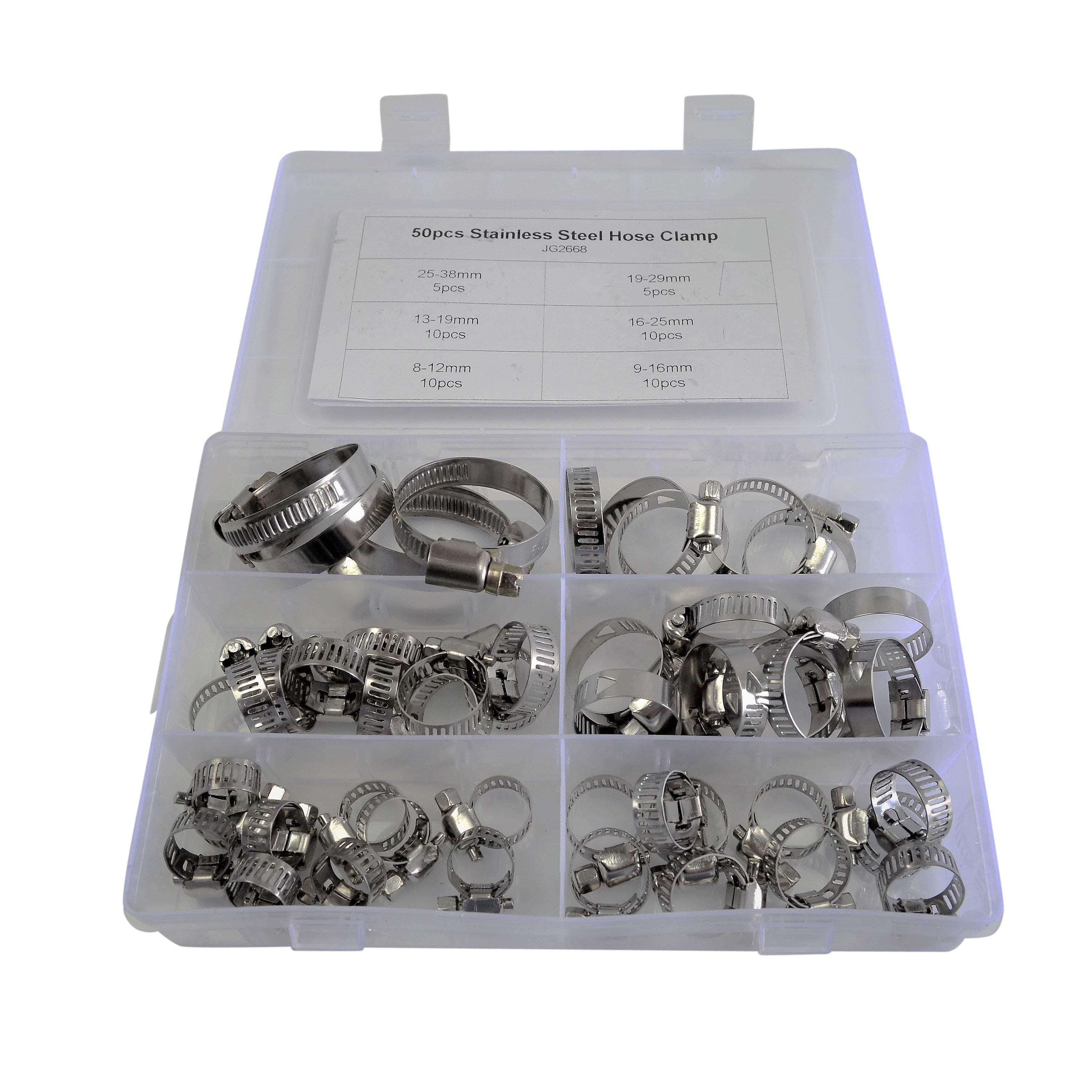 Twin Eagle Imports Grab Kits 50pc Metric Stainless Steel Hose Clamp Grab Kit