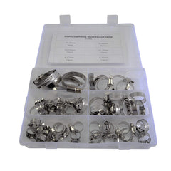 Twin Eagle Imports Grab Kits 50pc Metric Stainless Steel Hose Clamp Grab Kit