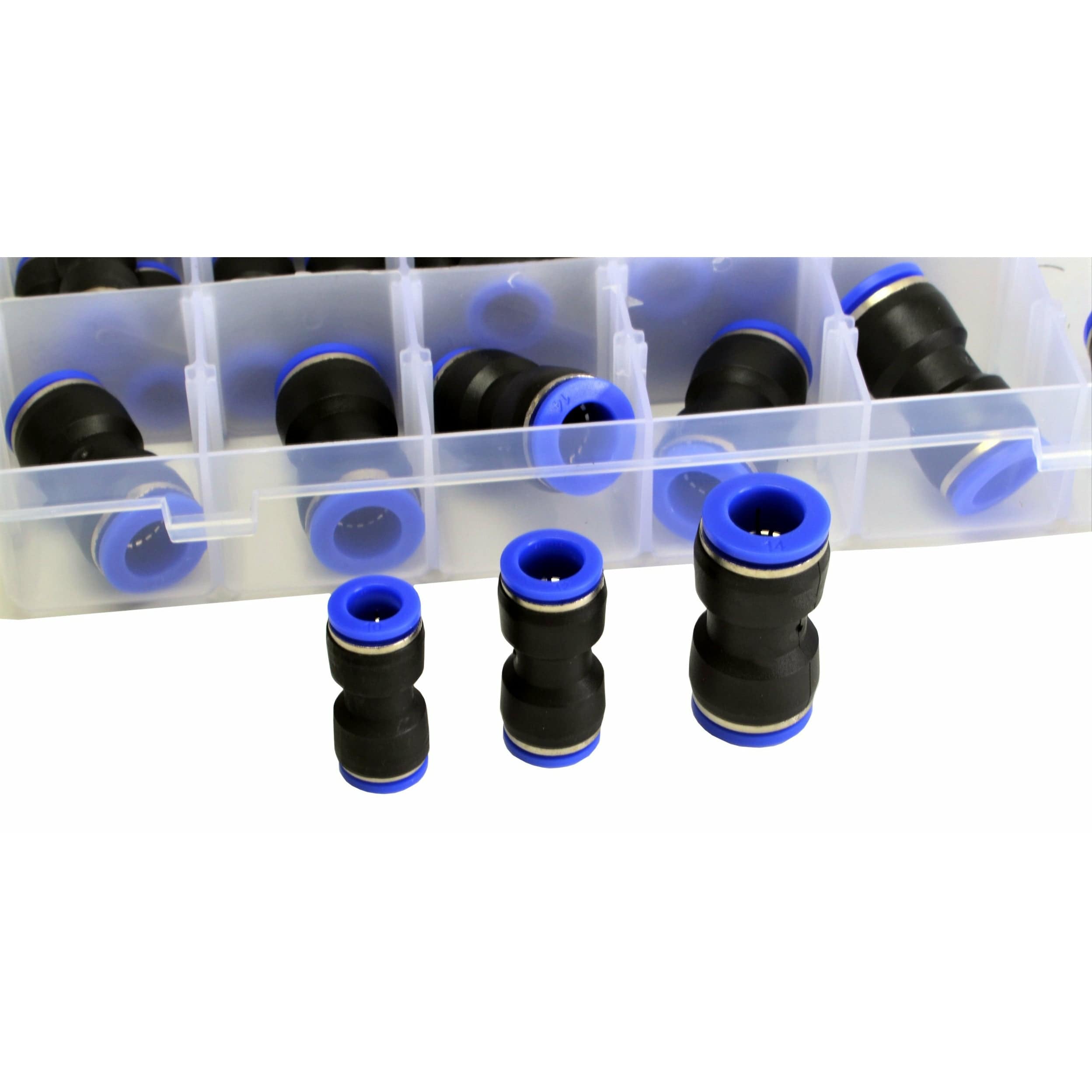 Twin Eagle Imports Grab Kits 58 pc Pushfit air joiner Metric Quick Connect Grab Kit Assortment