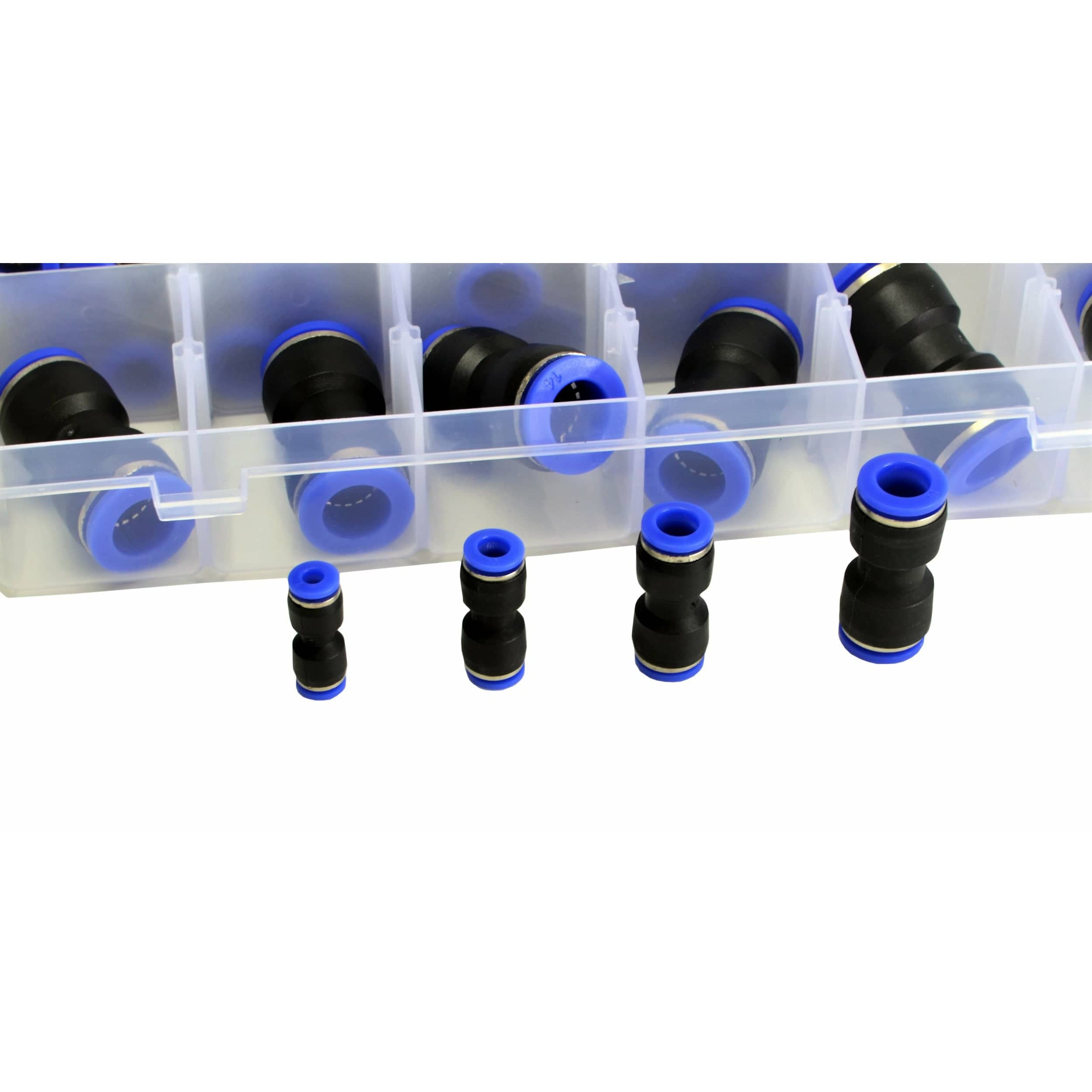 Twin Eagle Imports Grab Kits 58 pc Pushfit air joiner Metric Quick Connect Grab Kit Assortment