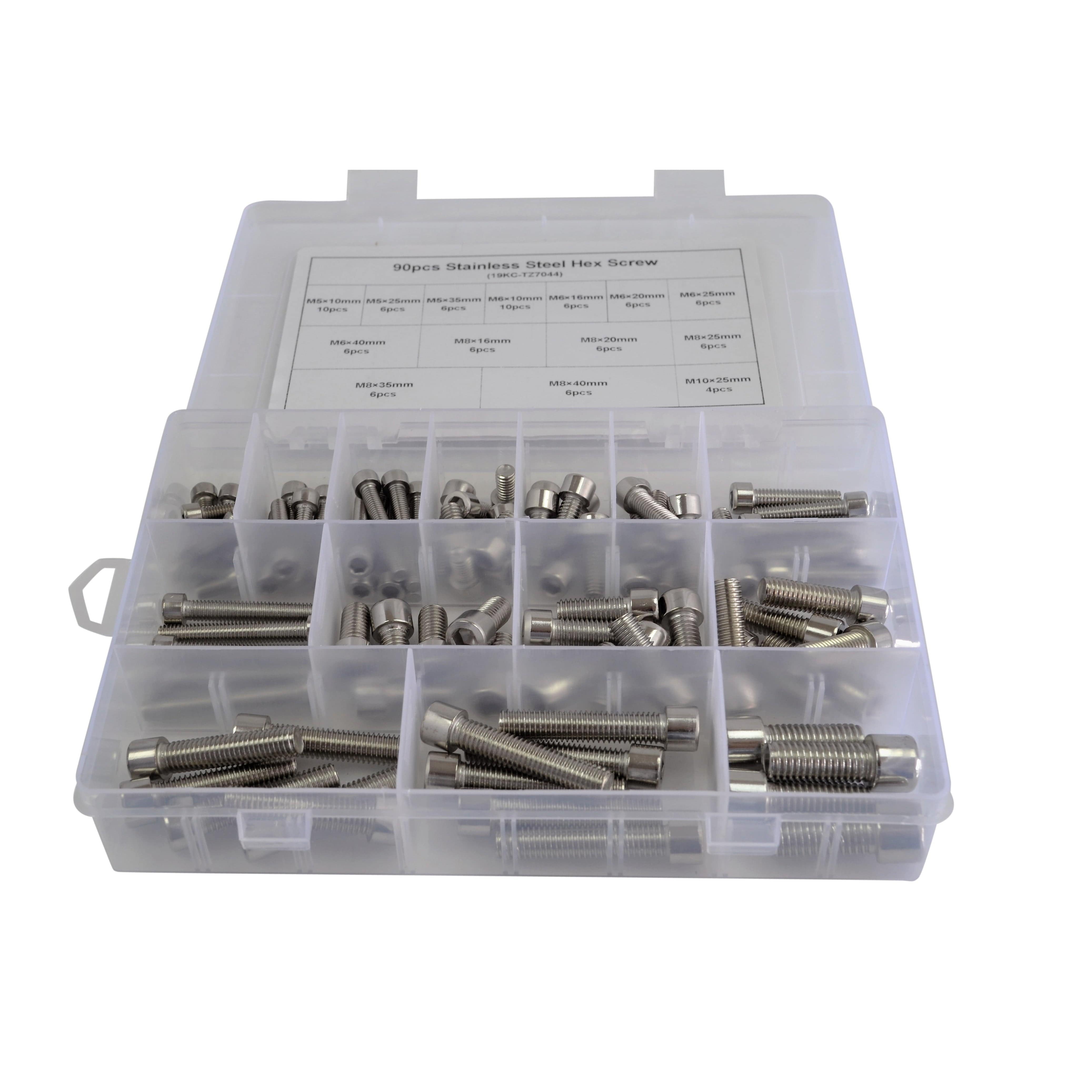 Twin Eagle Imports Grab Kits 90pc Stainless Steel Cap Screw Bolt Assortment  Grab Kit