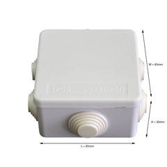 Twin Eagle Imports Junction Box 85x85x50 mm ABS Plastic IP55 Waterproof Junction Box