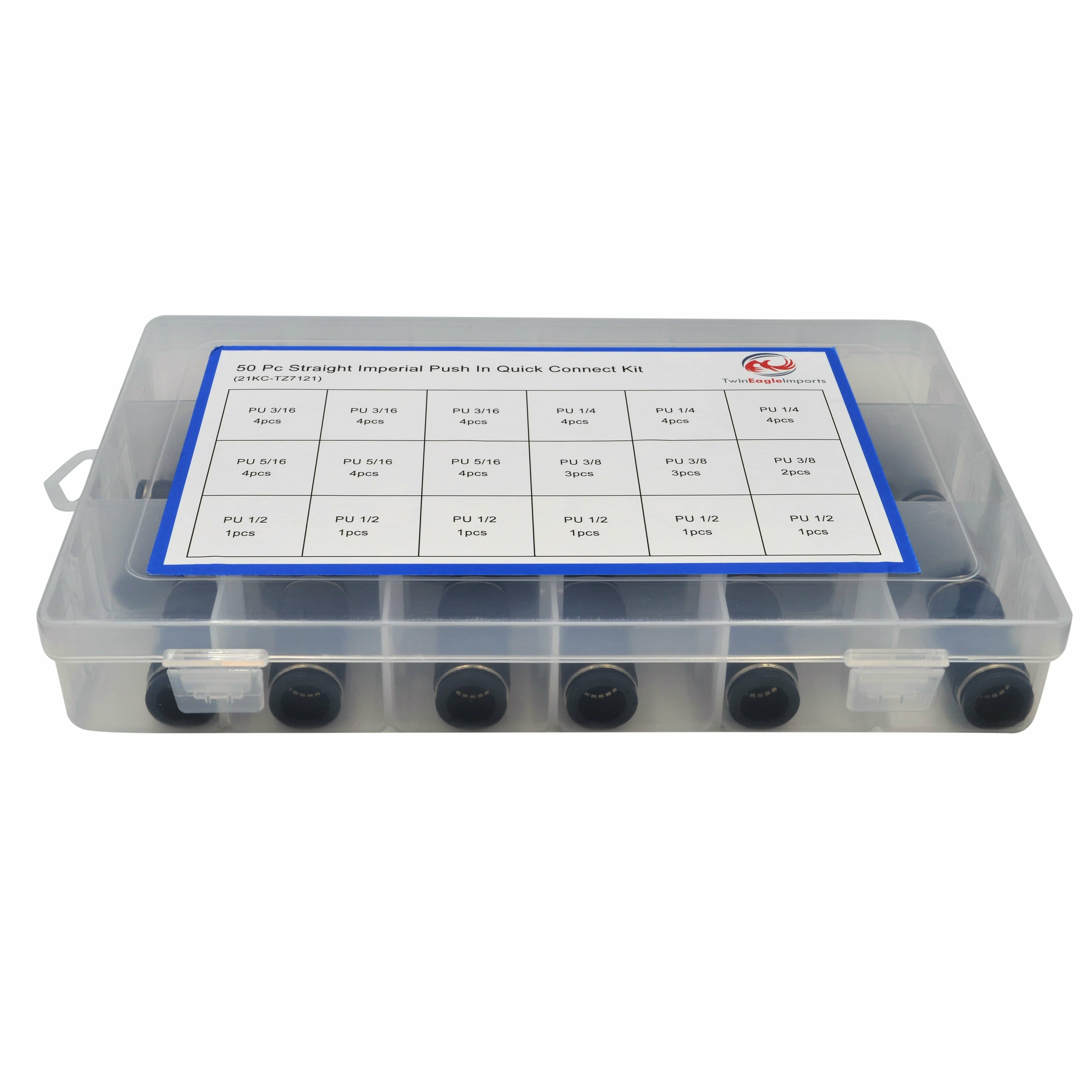 Twin Eagle Imports Quick Connect 50 pc Imperial Quick Connect Grab Kit Assortment