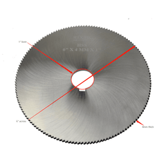 Twin Eagle Imports Slitting Saws Maxwell HSS Slitting Saw 6"x 4 MM x 1" bore