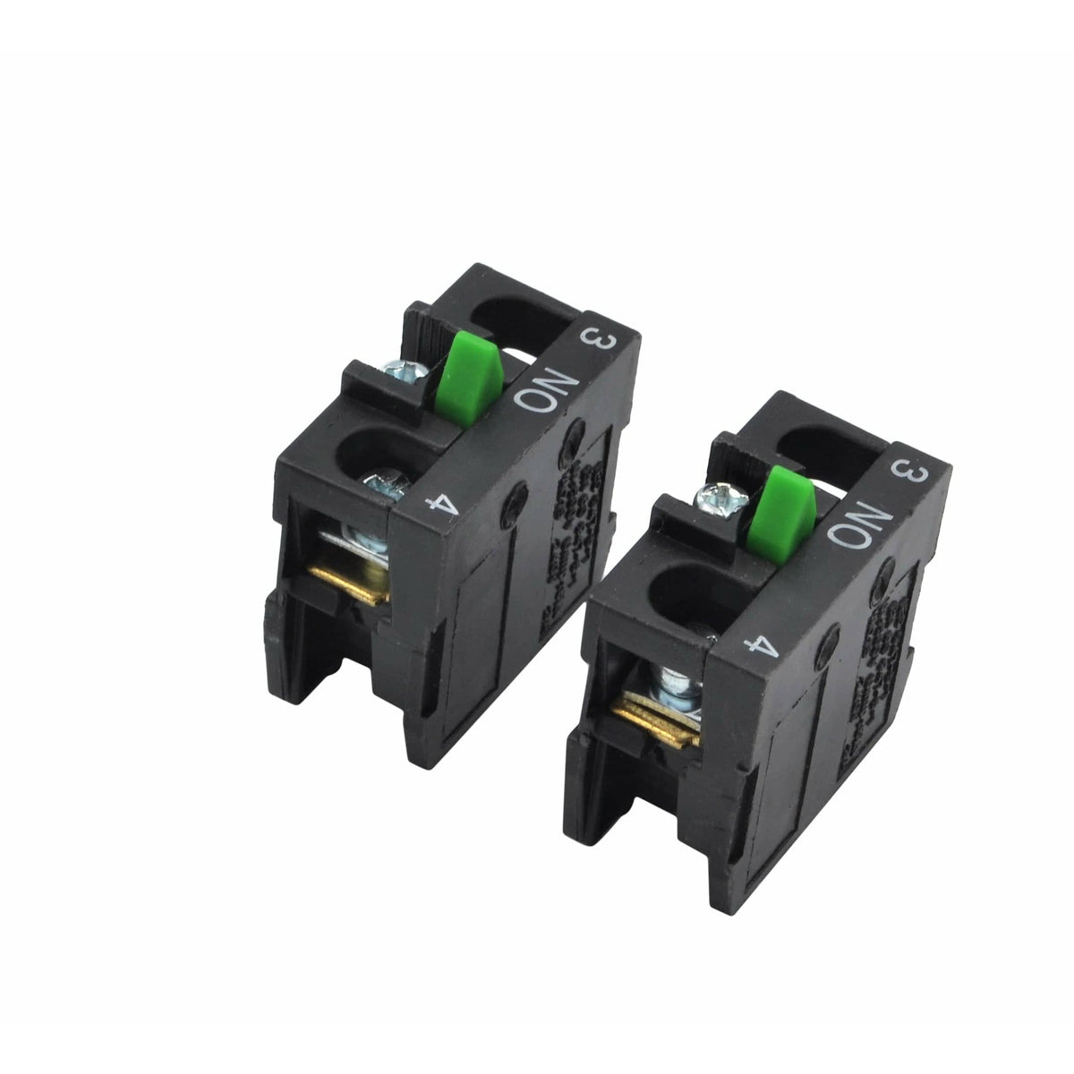 Twin Eagle Imports Switch x2 XEN-L1111 Generic Green Plunger NO Contact Block Switch