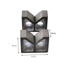 Twin Eagle Imports V Block Premium 3" Cast Iron V Block Set for Precision Milling