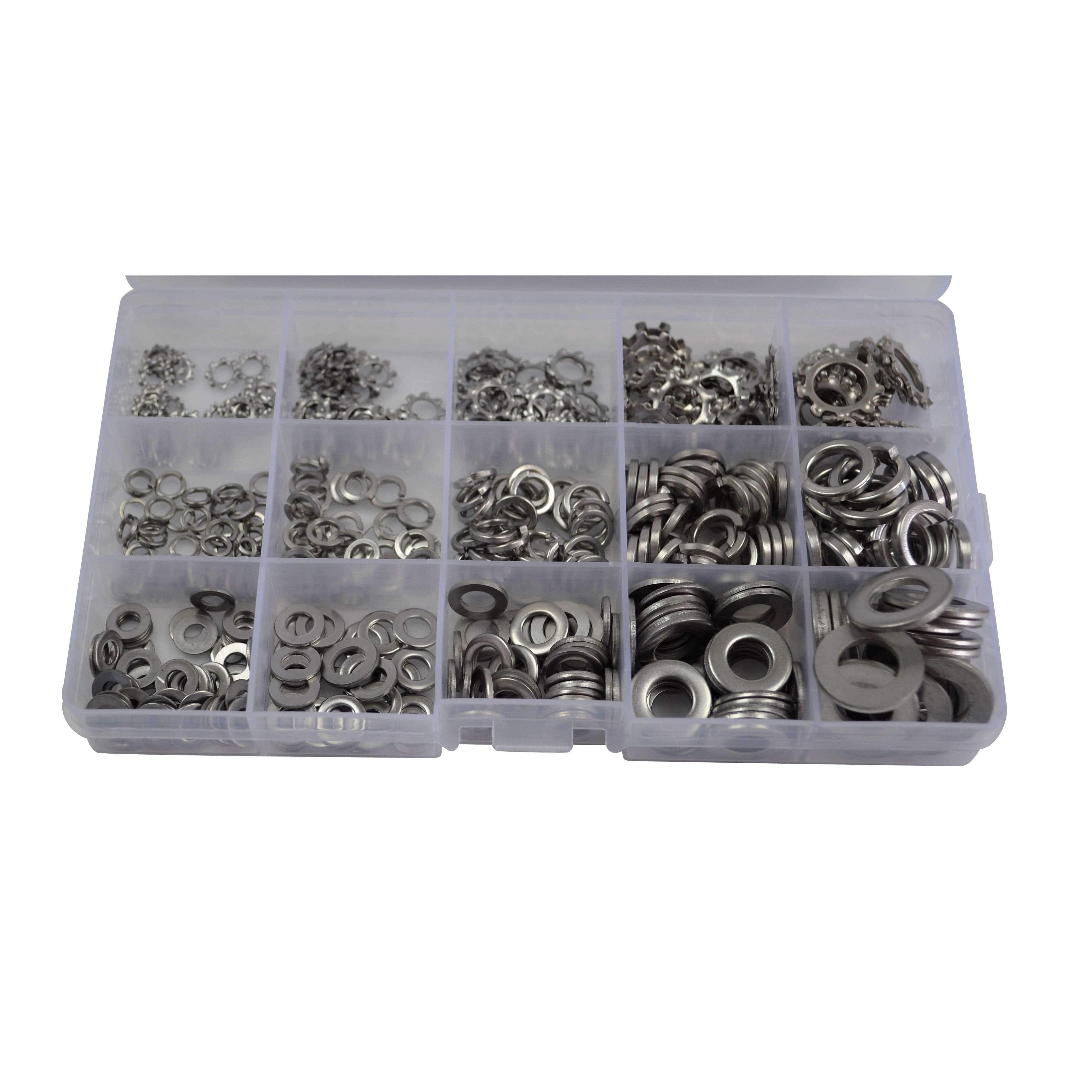 Twin Eagle Imports Washer Grab kit 460pc Metric Stainless Steel Washers Grab Kit Assortment