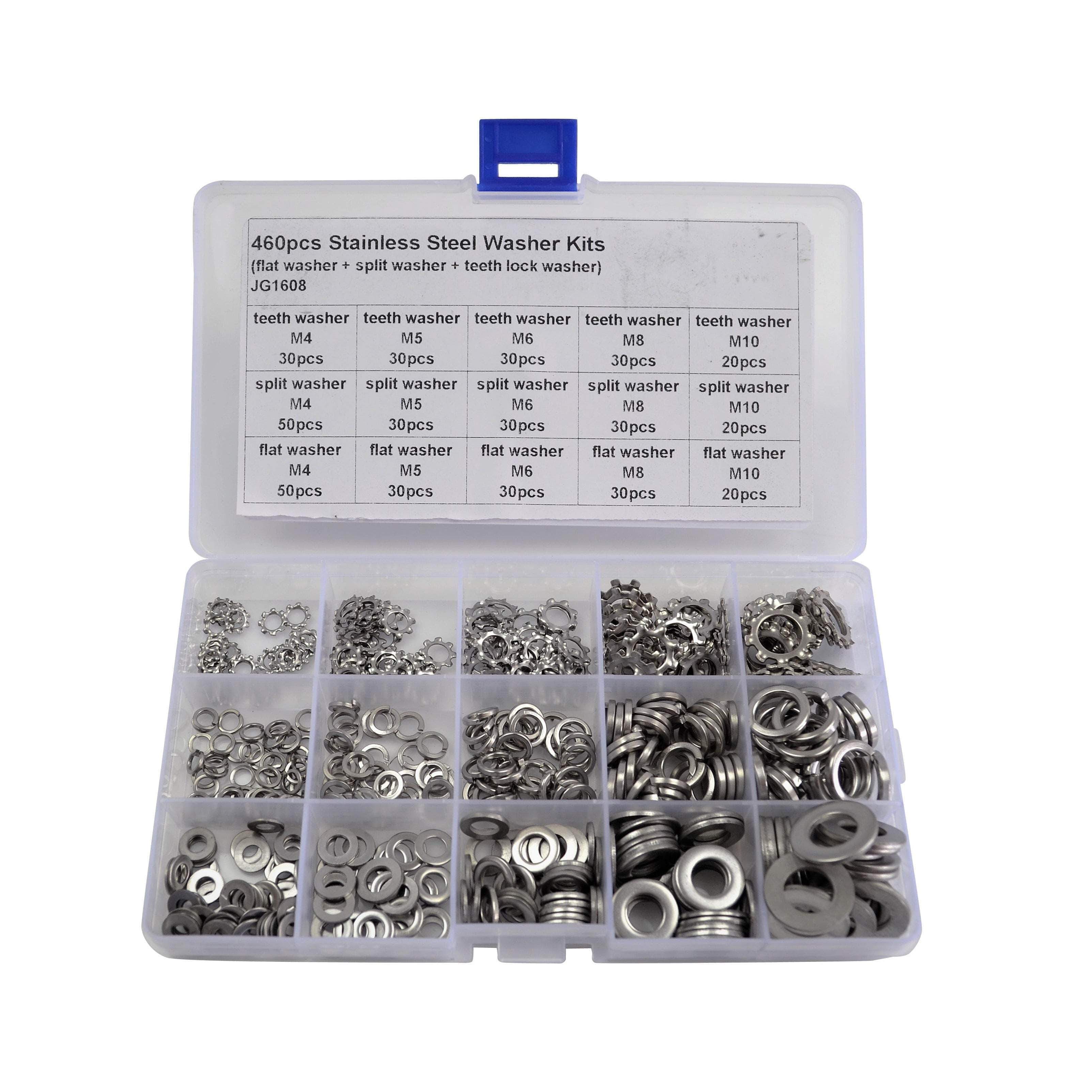 Twin Eagle Imports Washer Grab kit 460pc Metric Stainless Steel Washers Grab Kit Assortment