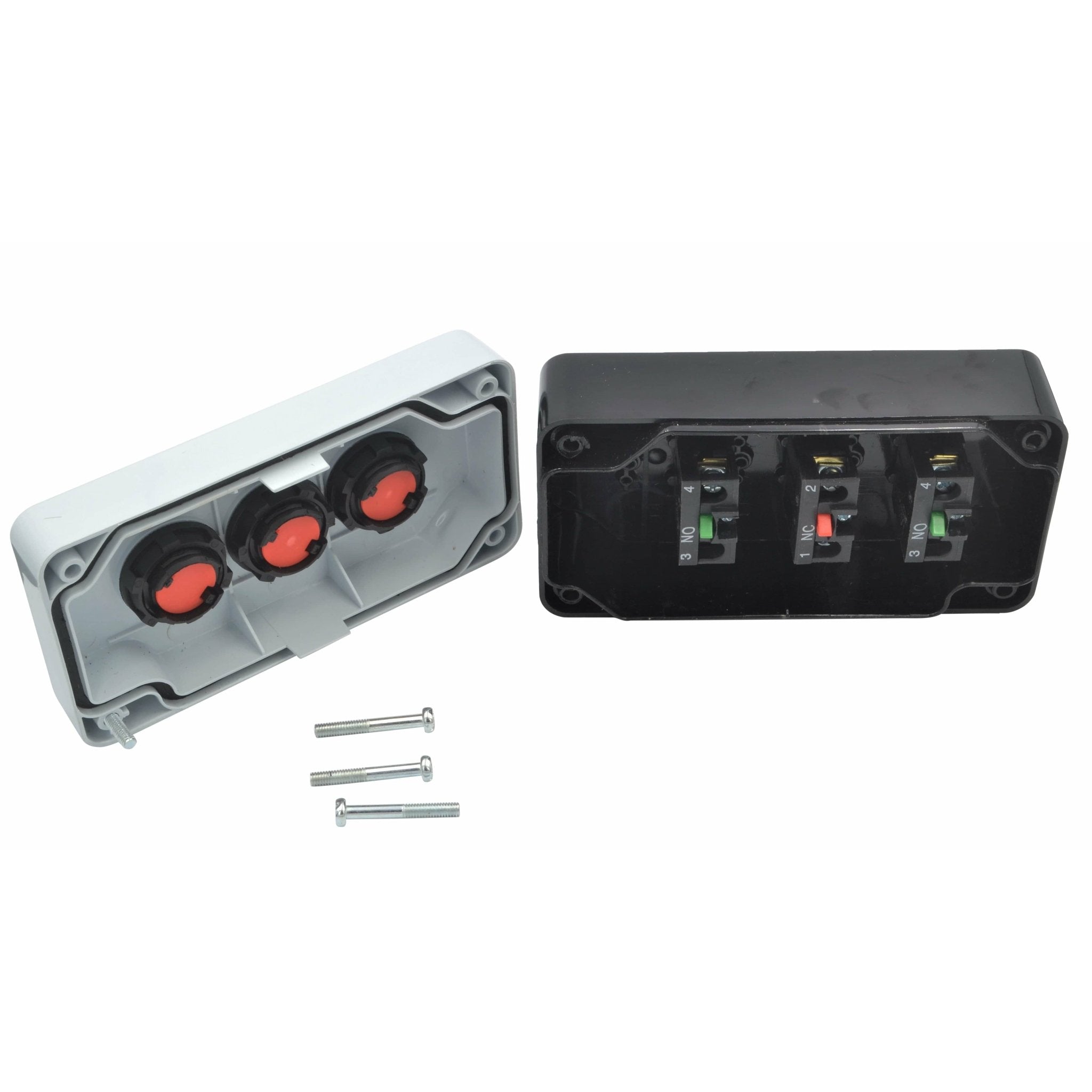 XALB324 Three Pole Control Station NO/NC with plunger stop - Twin Eagle Imports